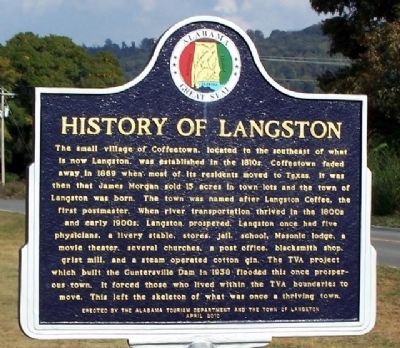 History of Langston Marker image. Click for full size.