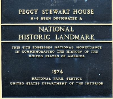 Peggy Stewart House Marker image. Click for more information.