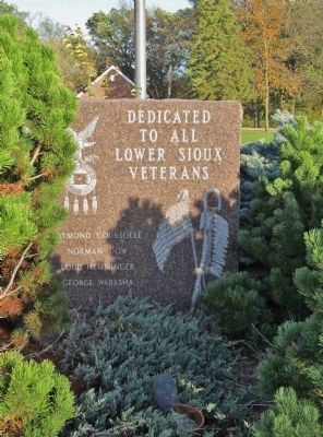Lower Sioux Veterans Memorial. Click for full size. Lower Sioux Veterans Memorial image. Click for full size.
