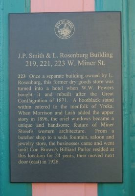 J.P. Smith & L. Rosenburg Building Marker image. Click for full size.