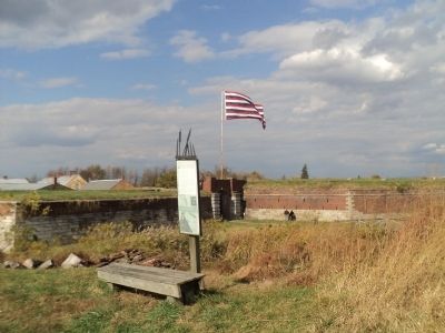 Marker at Fort Mifflin. Click for full size. Marker at Fort Mifflin image. Click for full size.