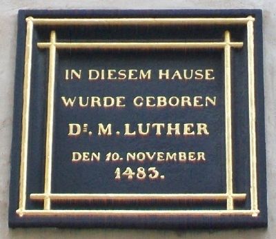 Luther Birthplace Marker image. Click for full size.