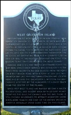 West Galveston Island Marker image. Click for full size.