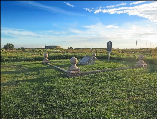 West Galveston Island Marker and Dedication image. Click for full size.