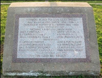 Dedication of Road to San Luis Pass image. Click for full size.