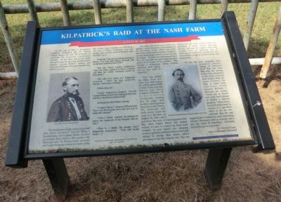 Kilpatrick's Raid at the Nash Farm Marker image. Click for full size.