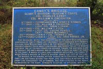 Candy's Brigade Marker. Click for full size. Candy's Brigade Marker image. Click for full size.