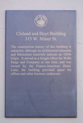Cleland and Hoyt Building Marker. Click for full size. Cleland and Hoyt Building Marker image. Click for full size.