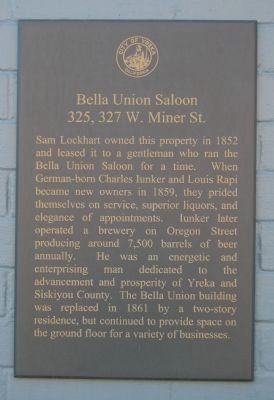 Bella Union Saloon Marker image. Click for full size.