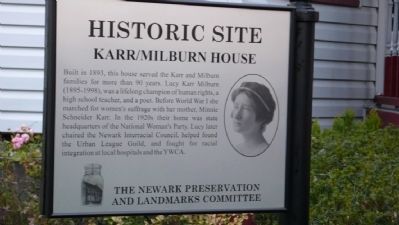 Karr/Milburn House Marker image. Click for full size.