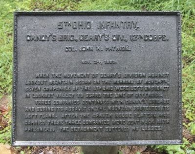 5th Ohio Infantry Marker. Click for full size. 5th Ohio Infantry Marker image. Click for full size.
