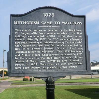 Methodism Came to Waycross Marker image. Click for full size.
