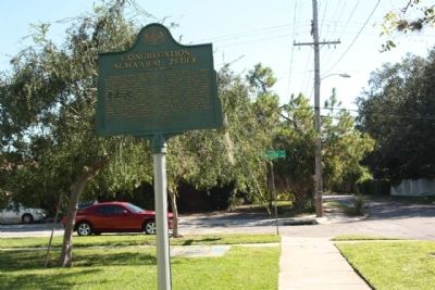 Congregation Schaari Zedek Marker near the South Lincoln Avenue intersection image. Click for full size.