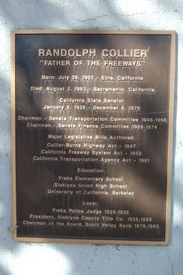 Second plaque at the Randolph Collier Monument image. Click for full size.
