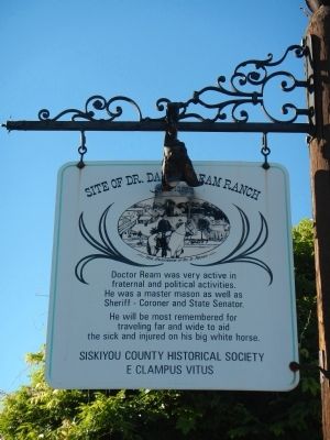 Site of Yreka Inn/Site of Dr. Daniel Ream Ranch Marker image. Click for full size.
