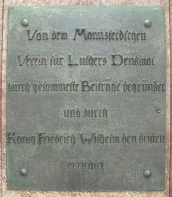 Martin Luther Monument Sponsors image. Click for full size.