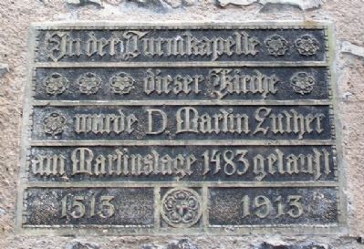 Martin Luther's Baptism Marker image. Click for full size.