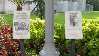 The "Cedar of Lebanon" Marker (left) - adjacent to that of Solomon G. Brown image. Click for full size.