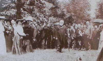 Smithsonian Secretary Samuel Langley and staff - detail from the "Cedar of Lebanon" marker photo image. Click for full size.
