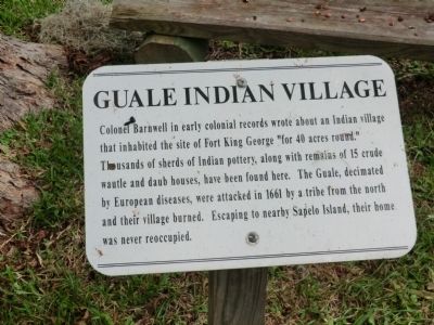 Guale Indian Village Marker image. Click for full size.