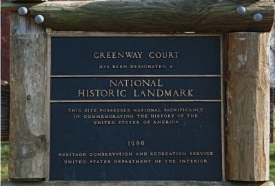 Greenway Court Marker. Click for full size. Greenway Court Marker image. Click for full size.