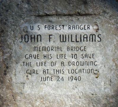 John F. Williams Memorial Bridge Marker image. Click for full size.