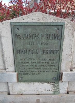 Nearby Main Street Bridge Plaque image. Click for full size.