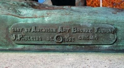Olathe World War Memorial Statue Foundry Marker. Click for full size. Olathe World War Memorial Statue Foundry Marker image. Click for full size.
