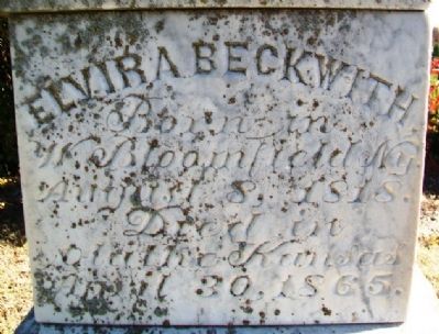 Elivra Beckwith Marker image. Click for full size.