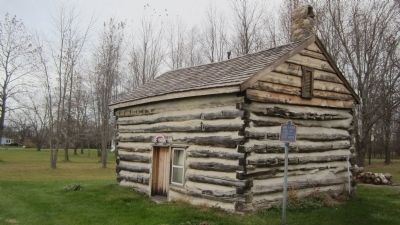 Log Cabin, Front and East sides. Click for full size. Log Cabin, Front and East sides image. Click for full size.