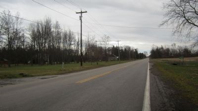 Eastbound View of Log Cabin. Click for full size. Eastbound View of Log Cabin image. Click for full size.