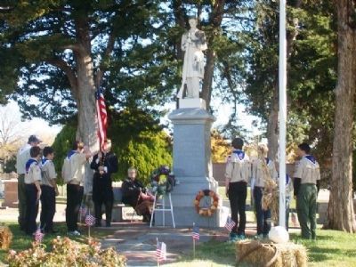 Veterans Day Ceremony at Olathe Civil War Memorial image. Click for full size.