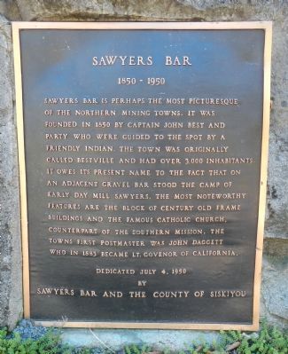 Sawyers Bar Marker image. Click for full size.