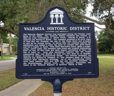 Valencia Historic District Marker image. Click for full size.