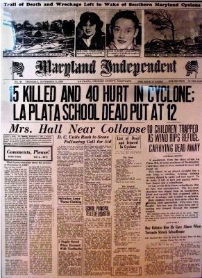 15 Killed and 40 Hurt in Cyclone; <br>La Plata School Dead put at 12 image. Click for full size.