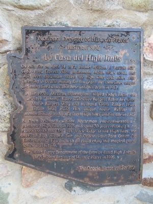 La Casa Del High Jinks Marker image. Click for full size.
