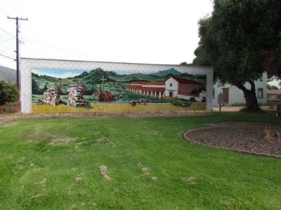 Lompoc's Mission Vieja Mural. Click for full size. Lompoc's Mission Vieja Mural image. Click for full size.