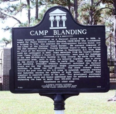Camp Blanding Marker image. Click for full size.