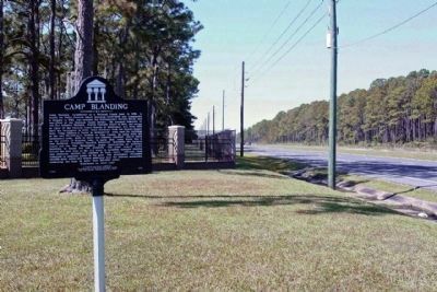 Camp Blanding Marker, looking eastward along State Road 16 image. Click for full size.