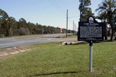 Camp Blanding Marker, looking east State Road 16, near Tallahassee Street image. Click for full size.