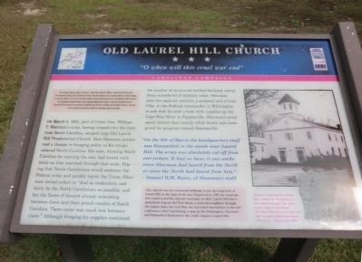 Old Laurel Hill Church Marker image. Click for full size.