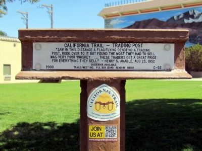 California Trail - Trading Post Marker image. Click for full size.
