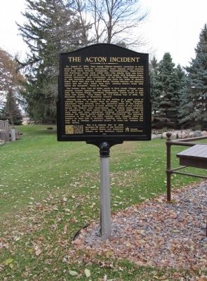 The Acton Incident Marker image. Click for full size.