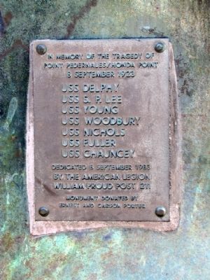 Tragedy of Point Pedernales / Honda Point Marker. Click for full size. Tragedy of Point Pedernales / Honda Point Marker image. Click for full size.