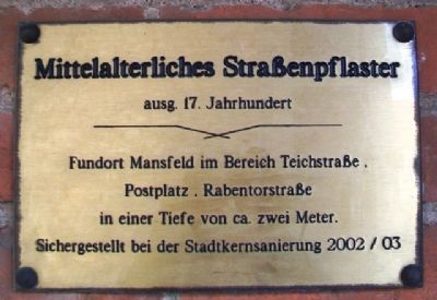 Mittelalterliches Straenpflaster Marker image. Click for full size.