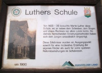 Luthers Schule / Luther's School Historical Marker