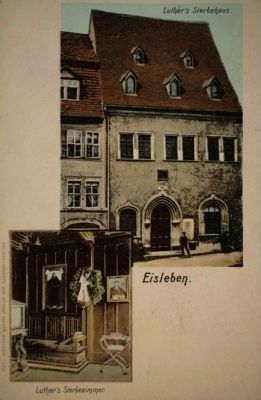 Martin Luther Death House Historical Postcard image. Click for full size.
