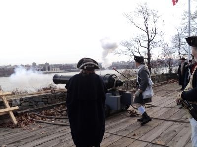 Firing the 32-Pounder. Click for full size. Firing the 32-Pounder image. Click for full size.