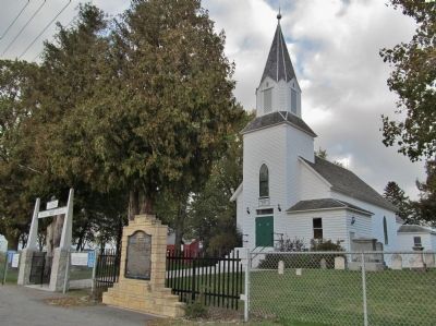 Ness Lutheran Church and Marker image. Click for full size.