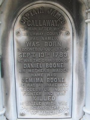 Captain James Callaway Marker image. Click for full size.